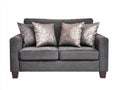 Divano a due posti - tessuto - 176x86x83 cm - grigio - moderno