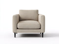 Poltrona - Tessuto-Metallo - 93x86x84 cm - Beige - Design moderno