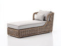 Lettino prendisole-Rattan-Tessuto-190x78x84 cm-Marrone naturale-Beige-Stile resort