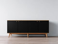 Mobile ingresso - legno - 190x40x76 cm - nero-marrone - nordico