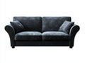 Divano a due posti - tessuto - 190x89x82 cm - grigio scuro - classico