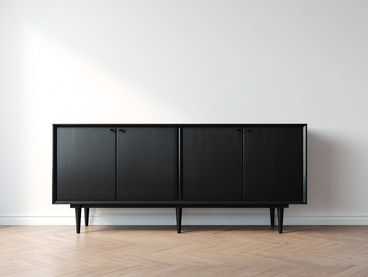 Mobile ingresso - legno - 180x40x75 cm - nero - moderno