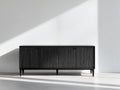Mobile ingresso - legno - 185x40x72 cm - nero - contemporaneo