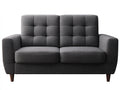 Divano a due posti - tessuto - 178x86x84 cm - grigio scuro - moderno trapuntato