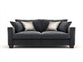 Divano a due posti - tessuto - 188x90x84 cm - grigio scuro - moderno