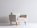 Poltrona - Tessuto-Legno - 90x80x83 cm - Beige - Design minimalista