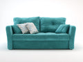 Divano a due posti - tessuto - 186x90x85 cm - turchese - moderno