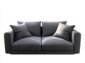 Divano a due posti - tessuto - 192x91x84 cm - grigio scuro - moderno