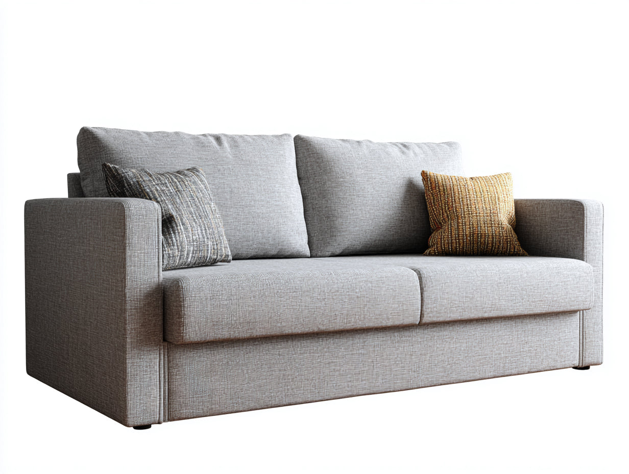 Divano a due posti - tessuto - 190x90x86 cm - grigio chiaro - moderno