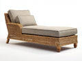 Lettino prendisole-Rattan-Tessuto-Legno-185x83x86 cm-Miele caldo-Beige-Stile coloniale