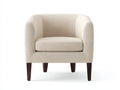 Poltrona - Tessuto-Legno - 84x78x82 cm - Beige - Design classico