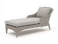 Lettino prendisole - rattan-tessuto - 182x74x84cm - grigio chiaro-beige - moderno