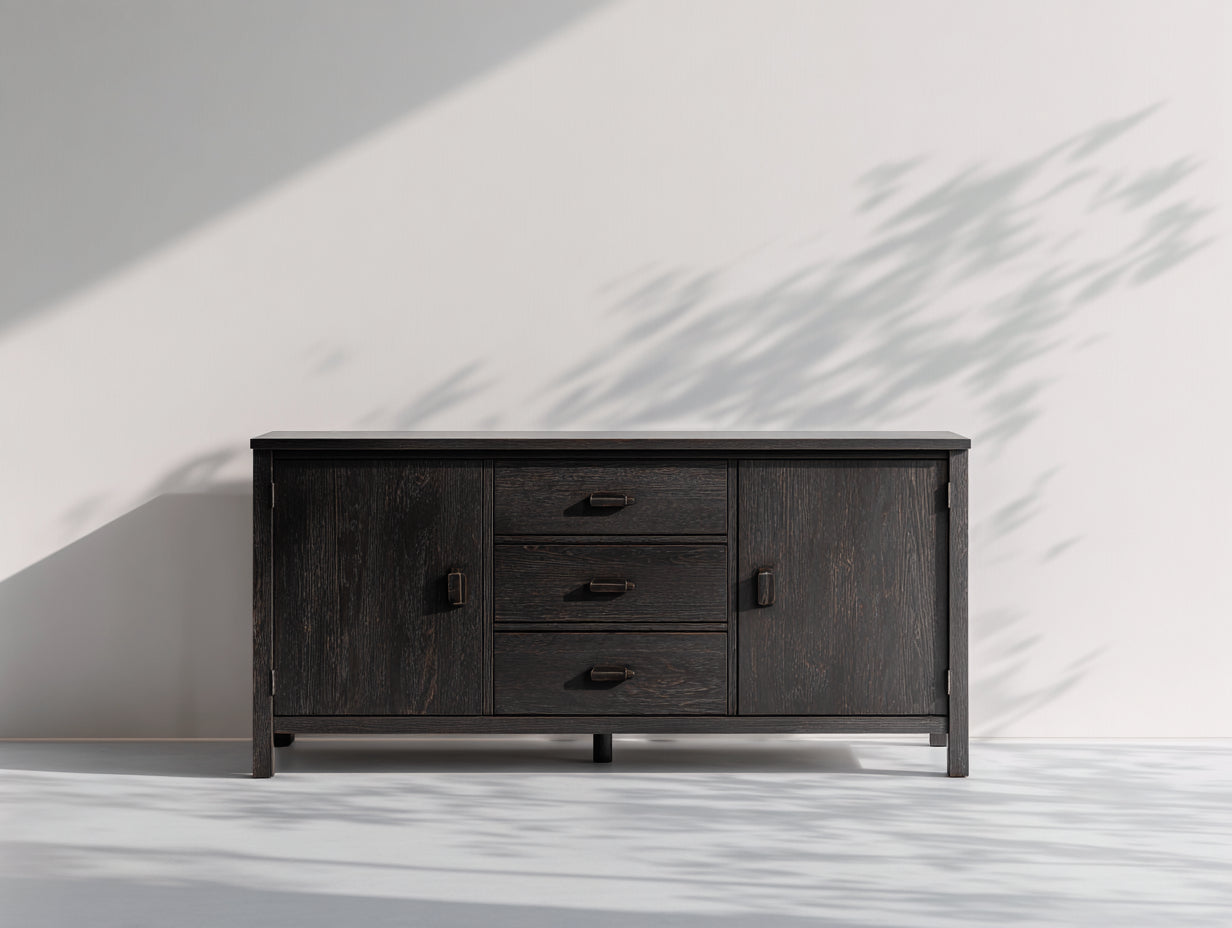 Mobile ingresso - legno - 165x40x72 cm - nero - moderno