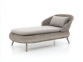Lettino prendisole - rattan-tessuto - 180x72x82cm - grigio sabbia-tortora - contemporaneo